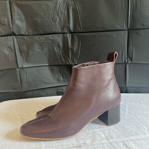 Everlane Maroon leather day boot